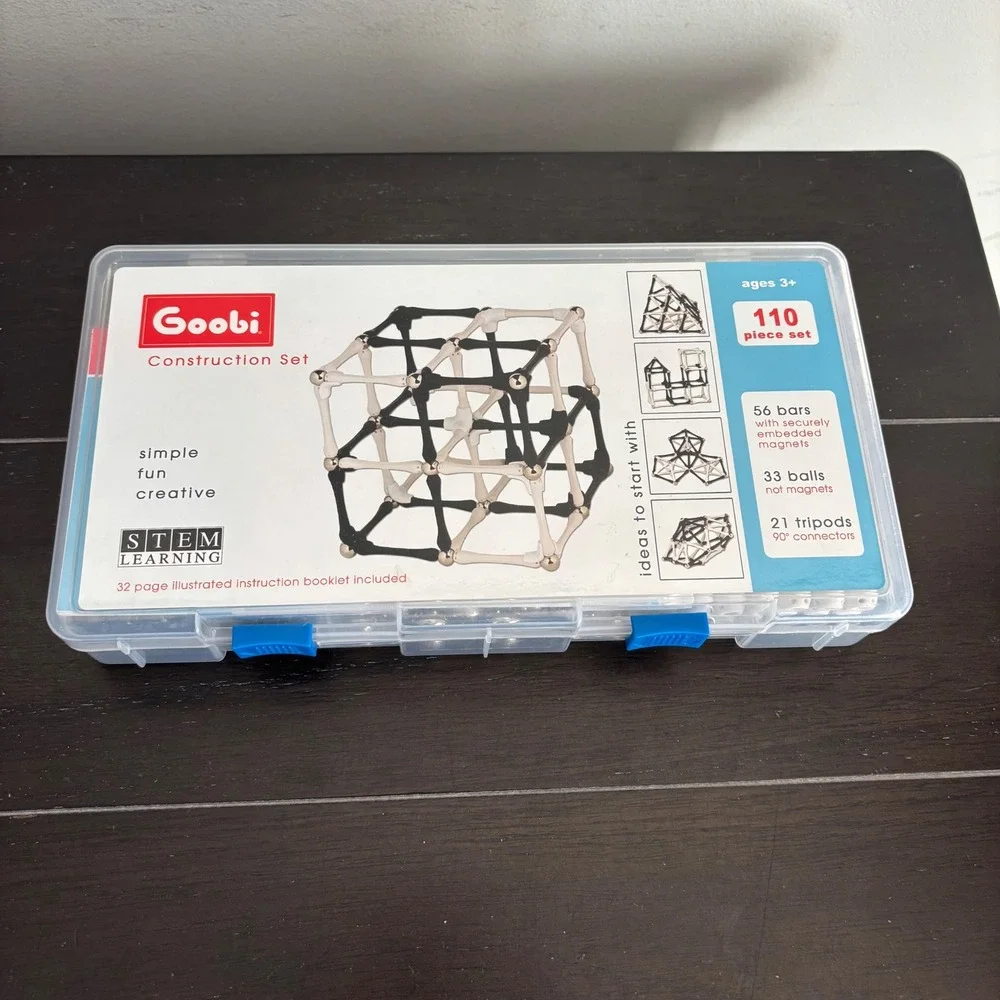 Goobi | Magnetic Construction Set | 110 Piece | STEM Learning Building Toy